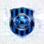 国际米兰足球俱乐部官方LOGO，橙蓝配色 emblem，象征蓝黑军团的荣耀与激情